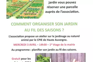 Atelier "planifier son jardin au fil des saisons" avec le CPIE de Haute-Auvergne