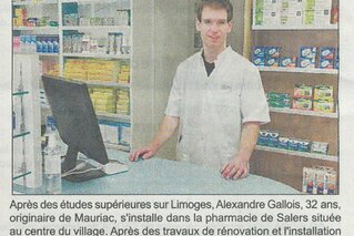 LA PHARMACIE SAGRANIERE REPRISE PAR UN ENFANT DU PAYS