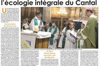 L'EVEQUE A LA DECOUVERTE DE L'ECOLOGIE INTEGRALE DU CANTAL