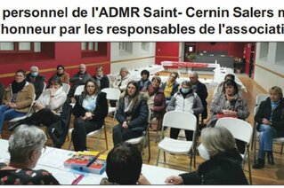 LE PERSONNEL DE L'ADMR ST-CERNIN SALERS MIS A L'HONNEUR PAR LES RESPONSABLES DE L'ASSOCIATION