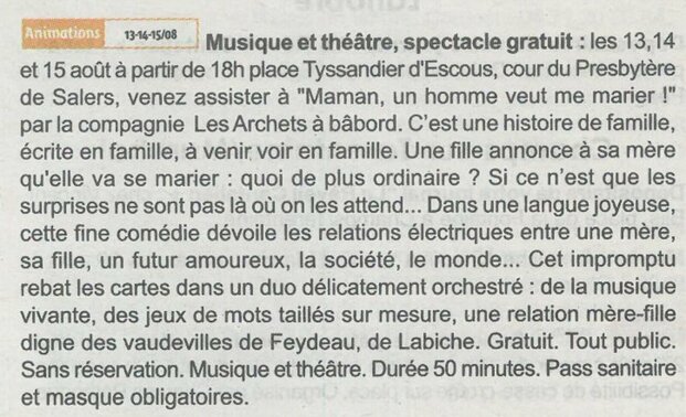 MUSIQUE ET THEATRE