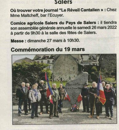 COMMEMORATION DU 19 MARS