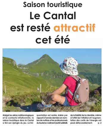 LE CANTAL EST RESTE ATTRACTIF CET ETE