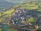 Salers, vue du ciel (Borne Audrey)