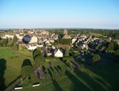 Salers, vue de montgolfière