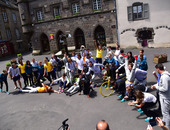 Salers, Université des Etoiles du Sport 2016 sur la Place Tyssandier d'Escous