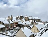 Salers sous la neige (Sandrine Williot)